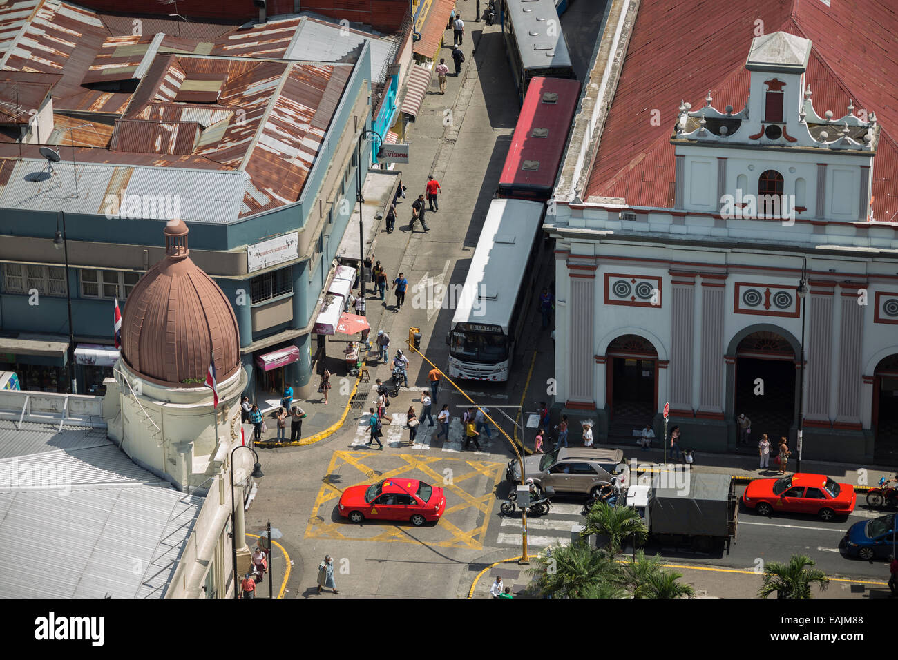 View from rooftop in San Jose Costa Rica Stock Photo