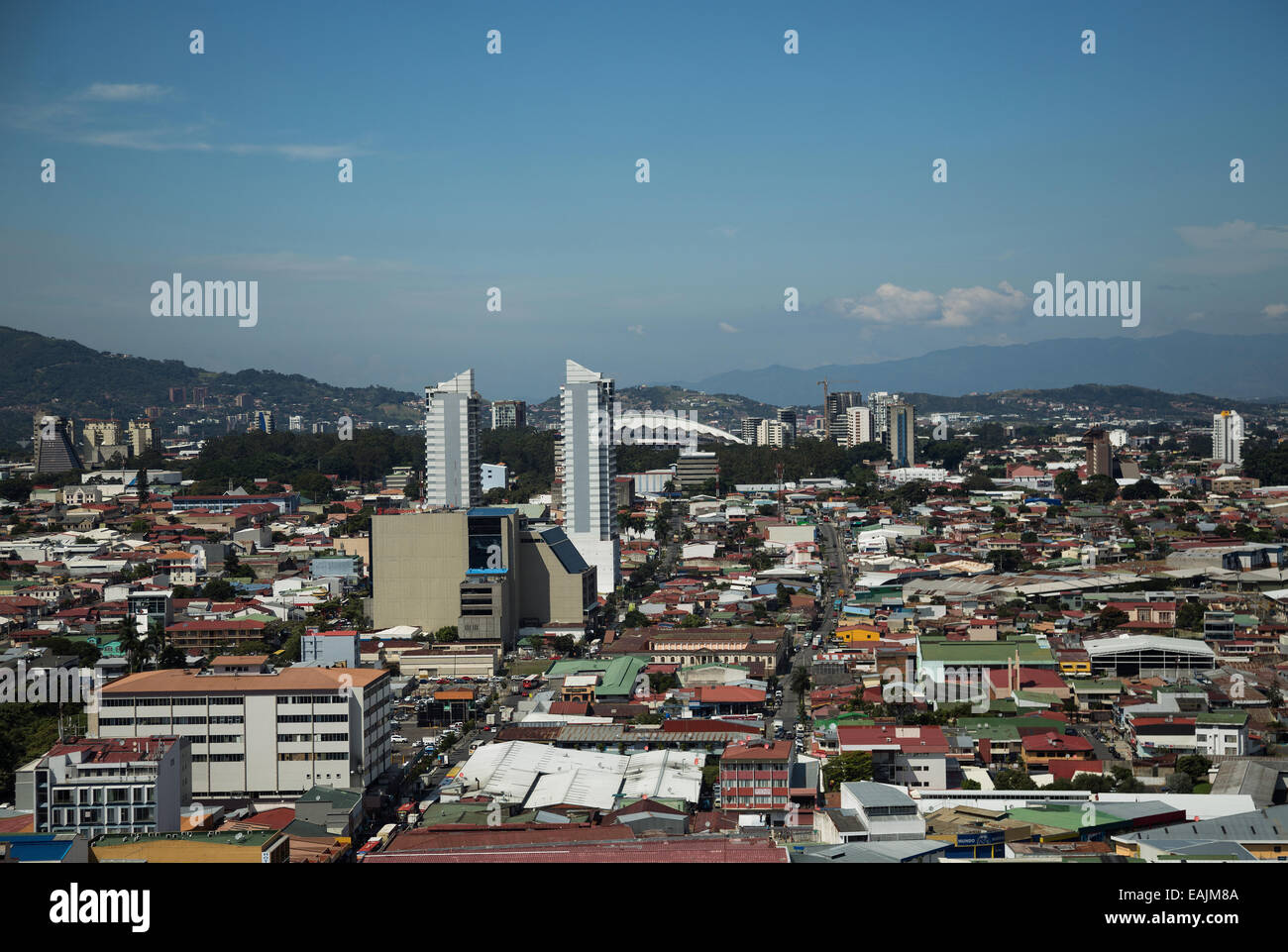 Rooftop view of San Jose, Costa Rica Stock Photo