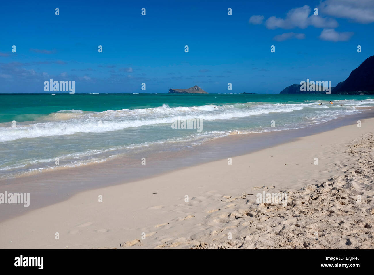 Beach in Oahu, Hawaii Stock Photo