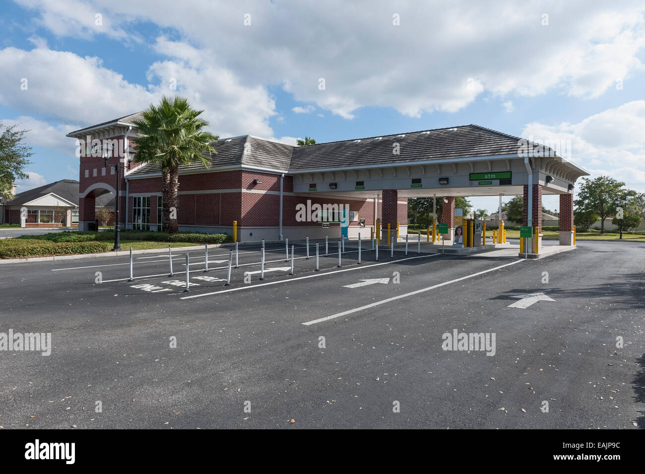 Regions Bank Drive Thru ATM Building located in The Vilages, Florida USA Stock Photo