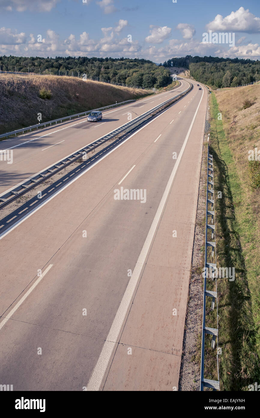 a stretch of motorway in Germany Stock Photo