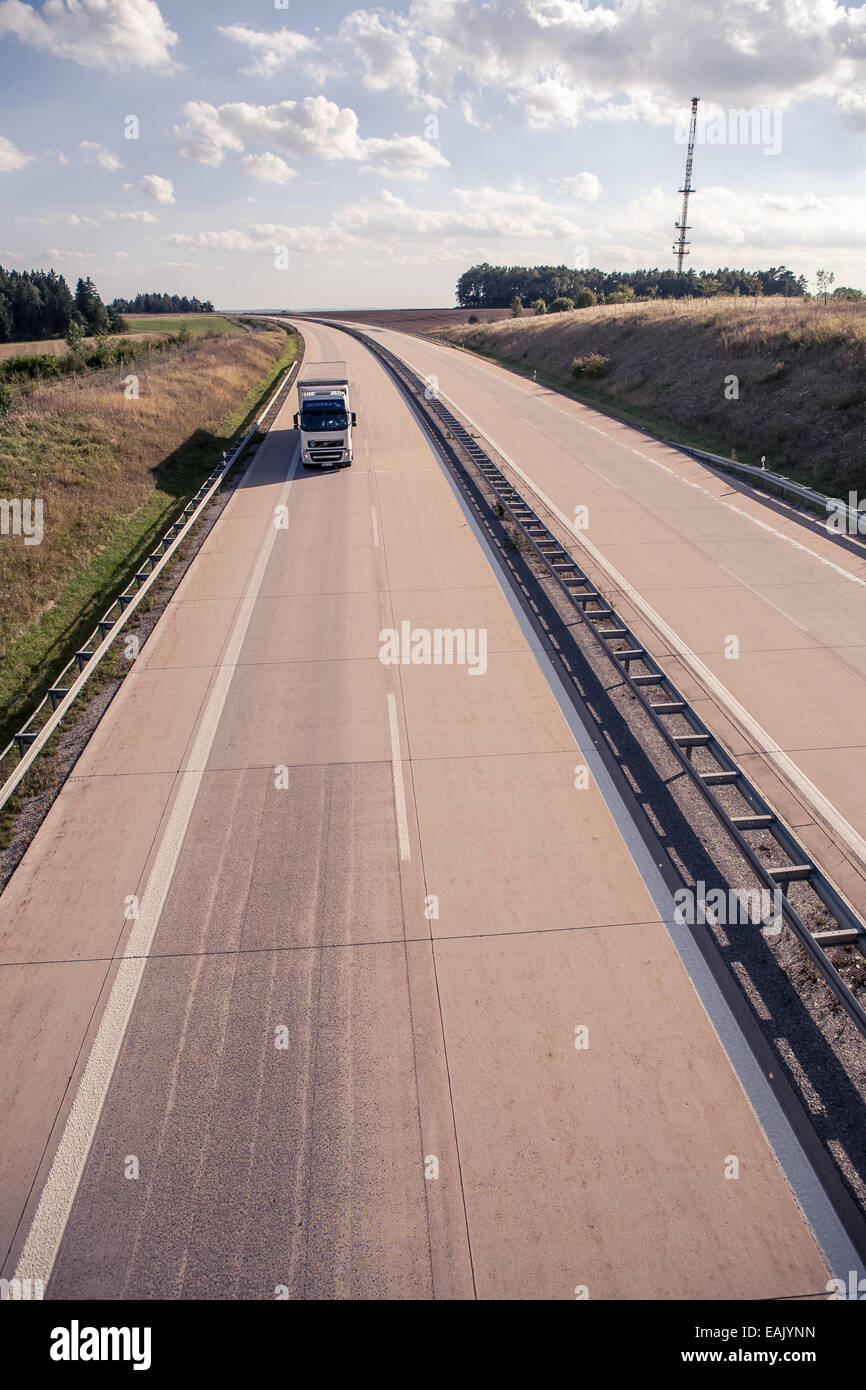 a stretch of motorway in Germany Stock Photo