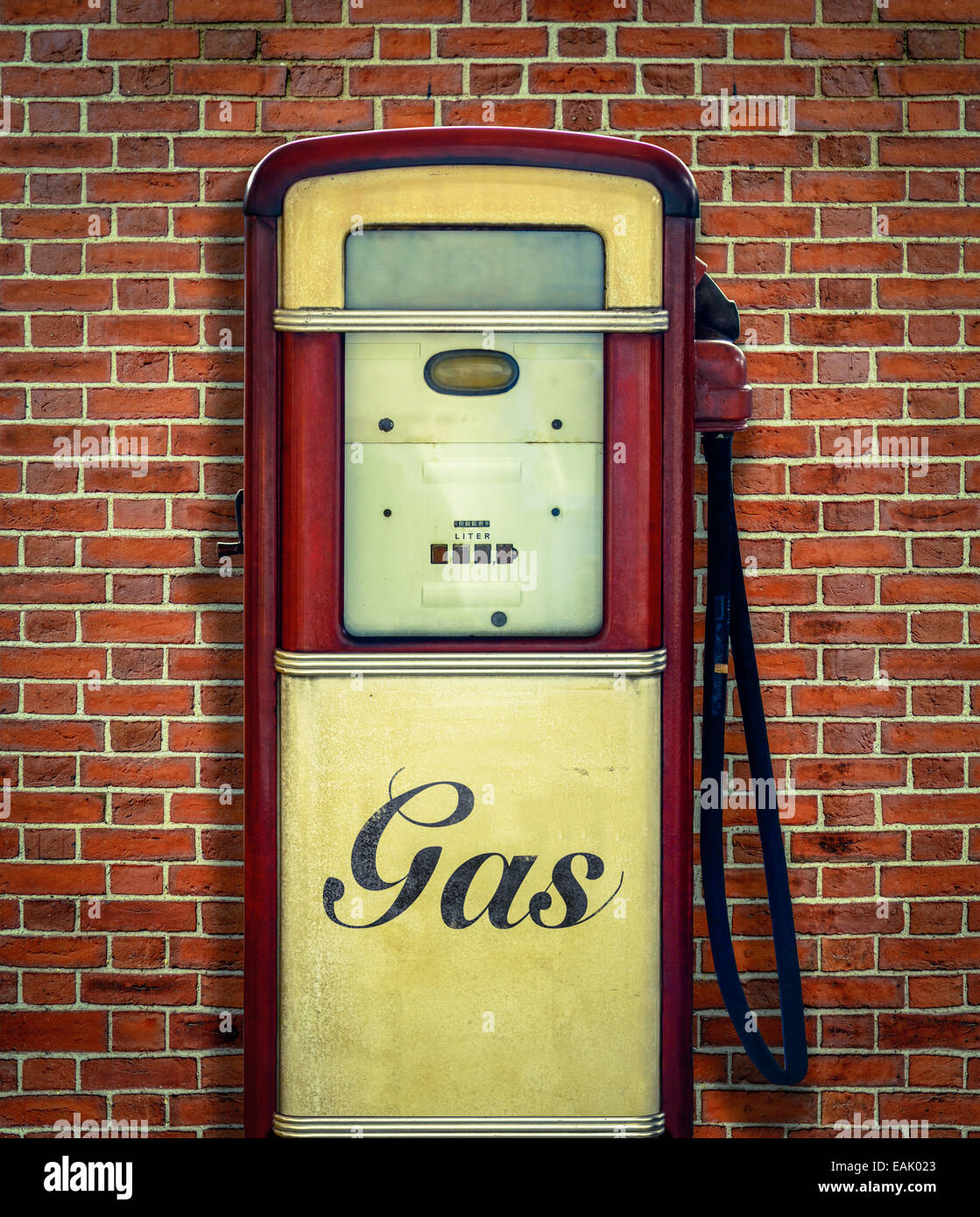 Vintage Gas Station Pump Stock Photo