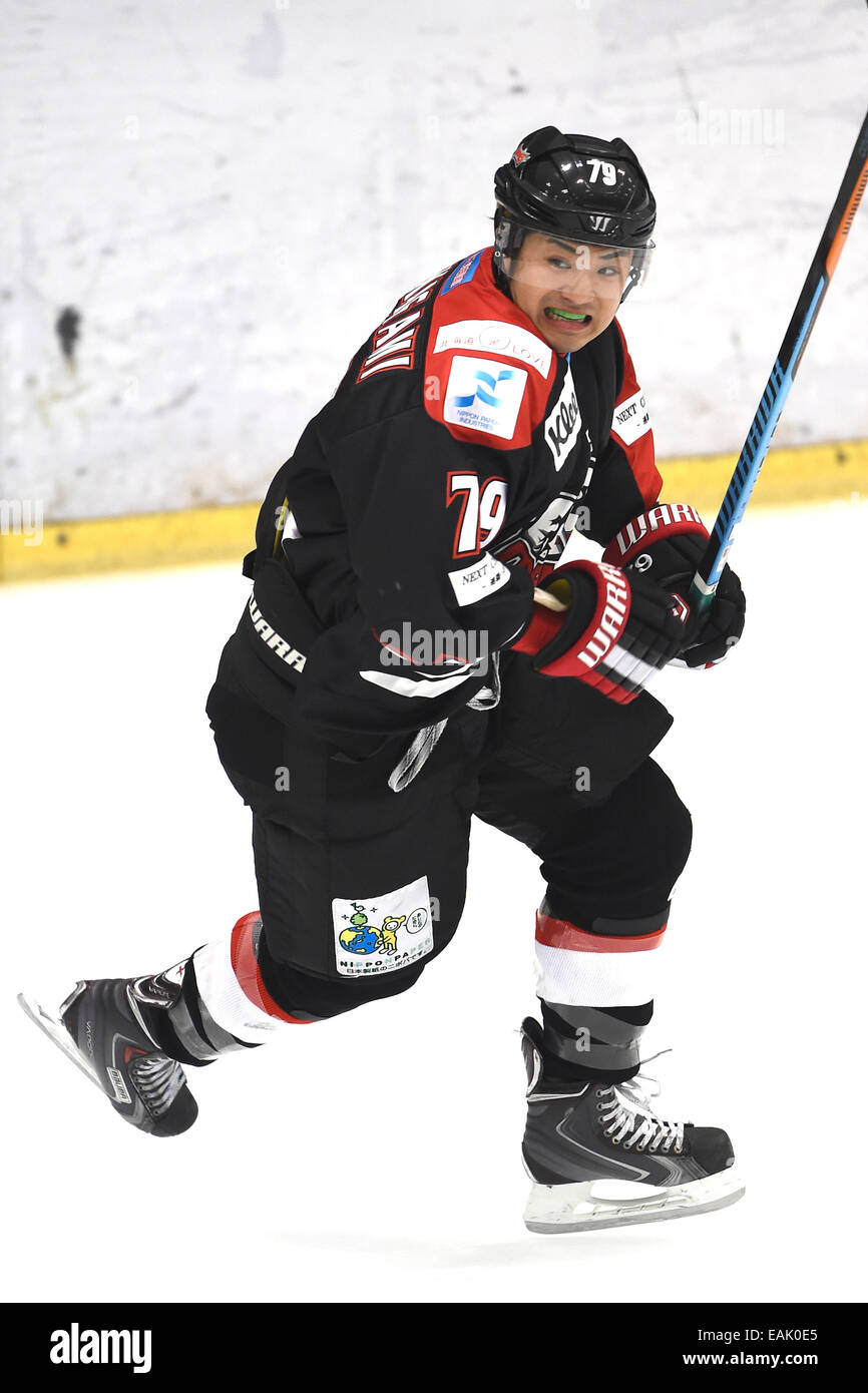Motoki Sakagami (Cranes), NOVEMBER 15, 2014 Ice Hockey Asia League