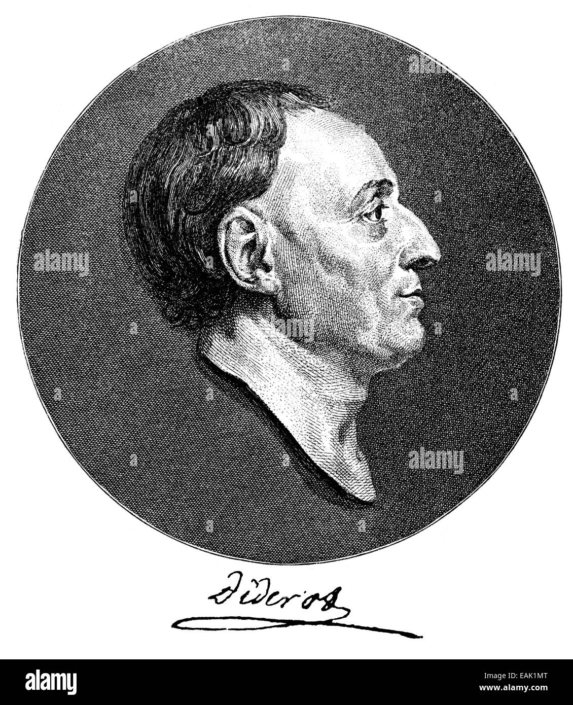 Denis Diderot, 1713 - 1784, a French writer, philosopher and Enlightenment philosopher, Denis Diderot, 1713 - 1784, ein französi Stock Photo