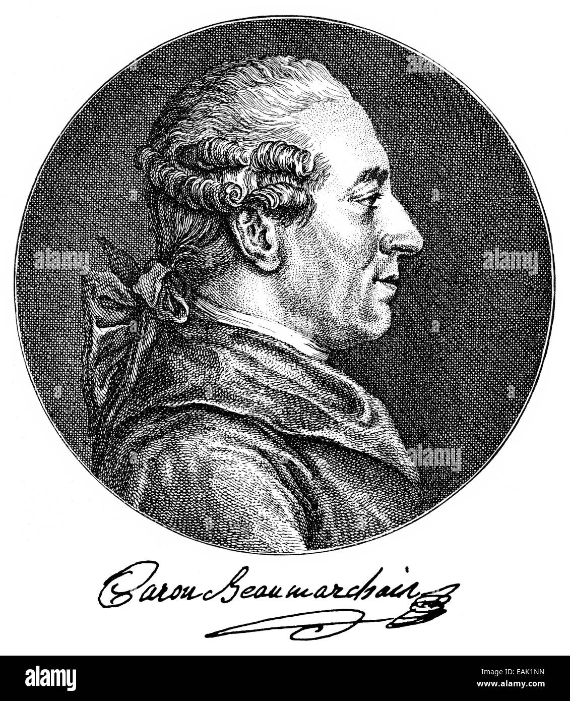 Pierre-Augustin Caron de Beaumarchais, 1732 - 1799, a French entrepreneur and writer, Pierre-Augustin Caron de Beaumarchais, 173 Stock Photo