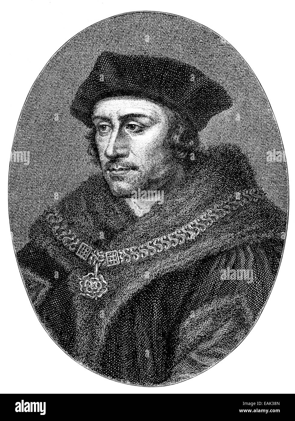 Thomas Morus or More, 1478 - 1535, an English statesman, humanist writer and a saint and martyr of the Roman Catholic Church, Th Stock Photo