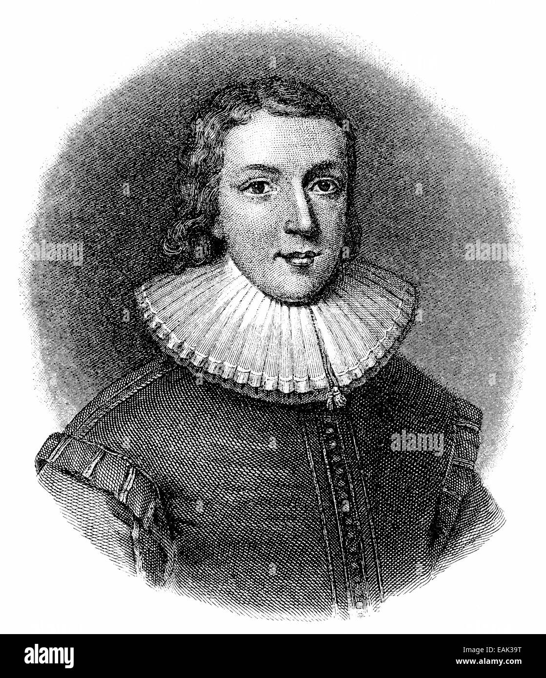 John Milton, 1608 - 1674, an English poet and political philosopher, John Milton, 1608 - 1674, ein englischer Dichter und Staats Stock Photo