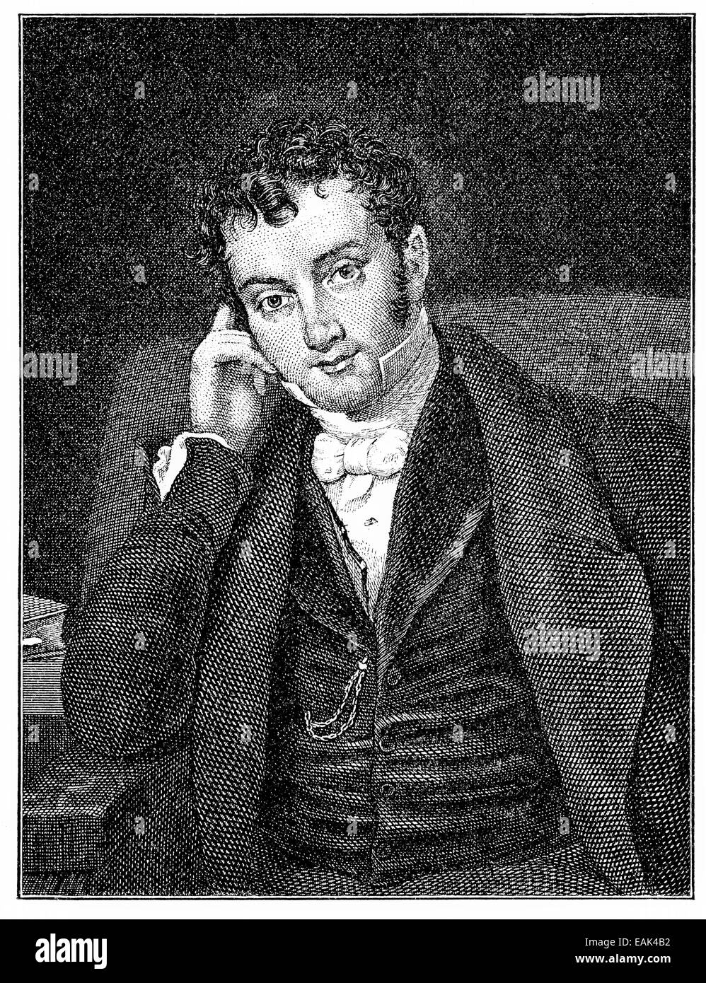 Washington Irving, 1783 - 1859, an American author and diplomat, Washington Irving, 1783 - 1859, ein amerikanischer Schriftstell Stock Photo