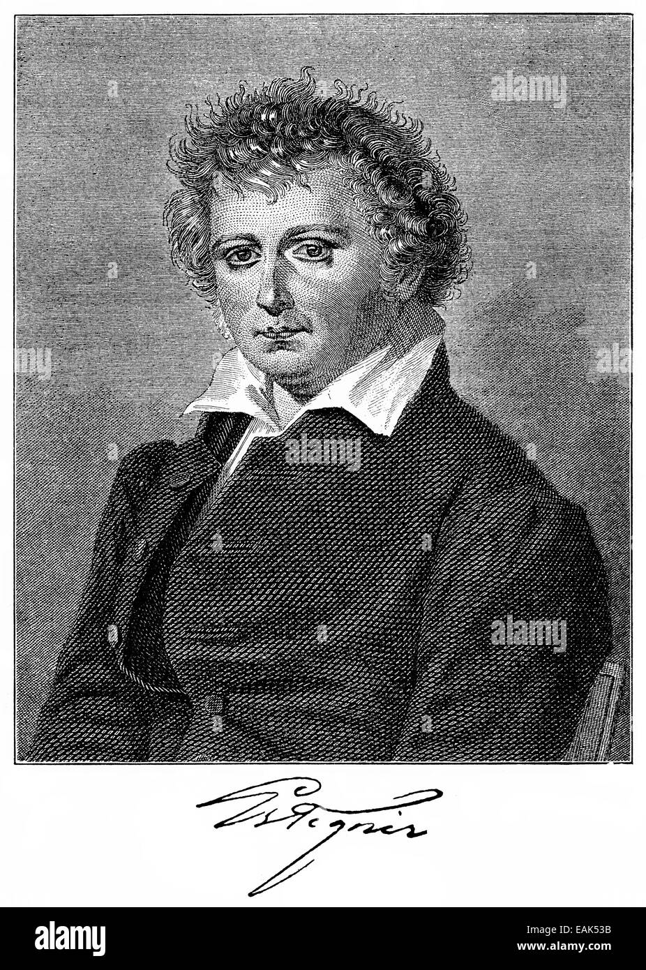 Esaias Tegnér, 1782 - 1846, Swedish writer and bishop, Esaias Tegnér, 1782 - 1846, schwedischer Lyriker und lutherischer Bischof Stock Photo