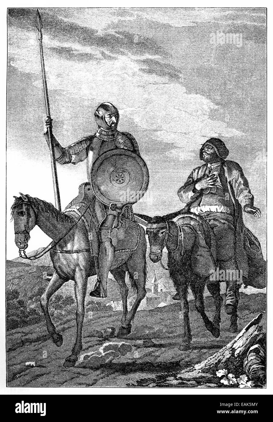 1605, first edition of Don Quixote by Miguel de Cervantes Saavedra, 1547-1616, a  Spanish writer, Miguel de Cervantes Saavedra, Stock Photo