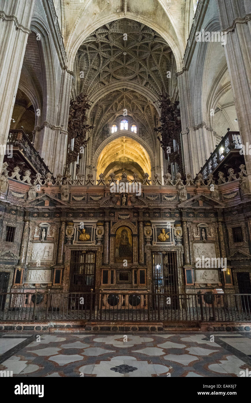 Seville Cathedral Altar High Resolution Stock Photography