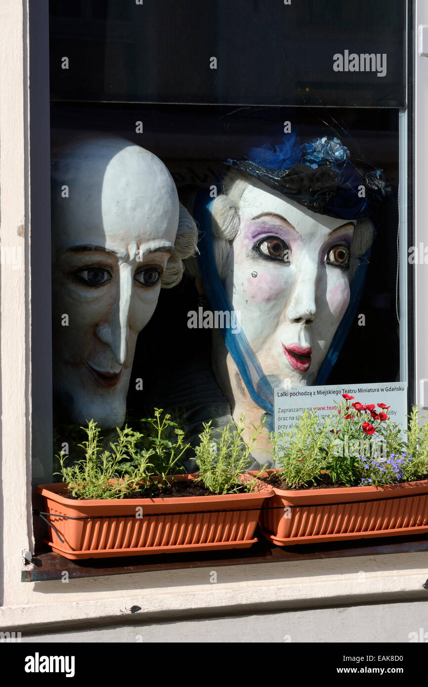 The theater in the window or Teatr W Oknie, Gdansk, Pomeranian Voivodeship, Poland Stock Photo