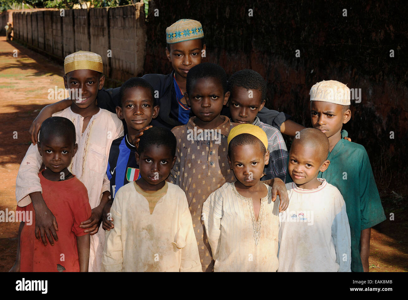 Children from the village of Idool, Idool, Adamawa Region, Cameroon Stock Photo