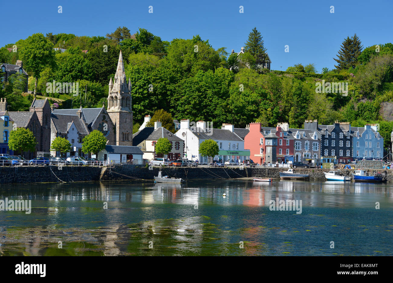 Houses on the harbour, Tobermory, Isle of Mull, Scotland, United