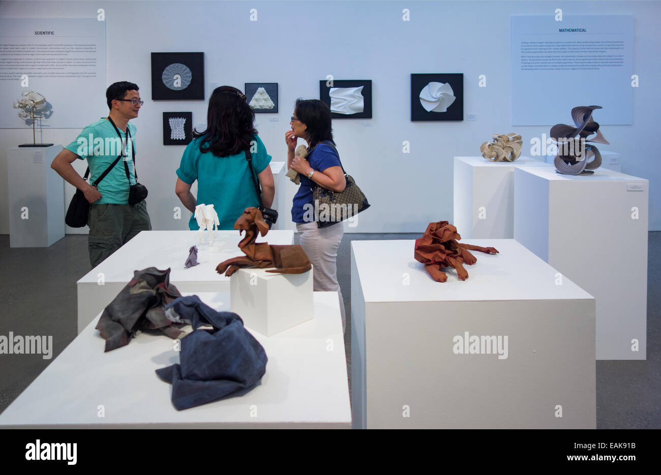 origami exhibition at Cooper Union in NYC Stock Photo Alamy