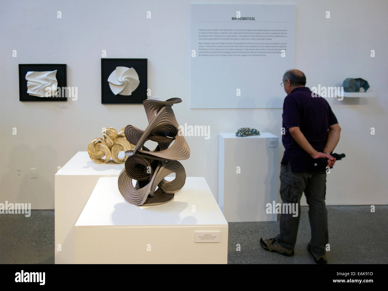 origami exhibition at Cooper Union in NYC Stock Photo Alamy