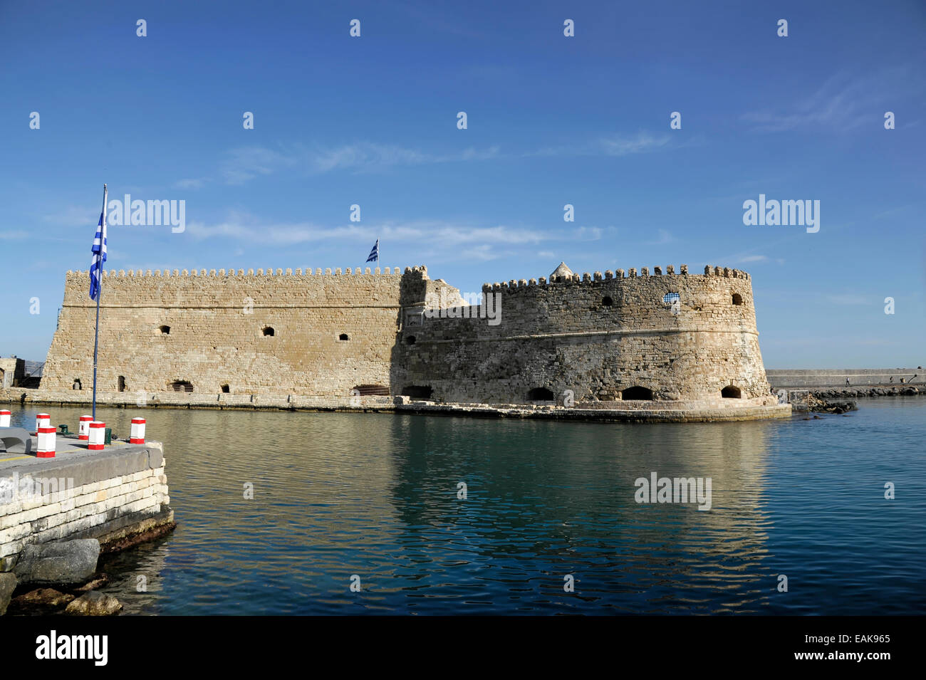 Koules Fortress or Rocca al Mare, Heraklion, Crete, Greece Stock Photo