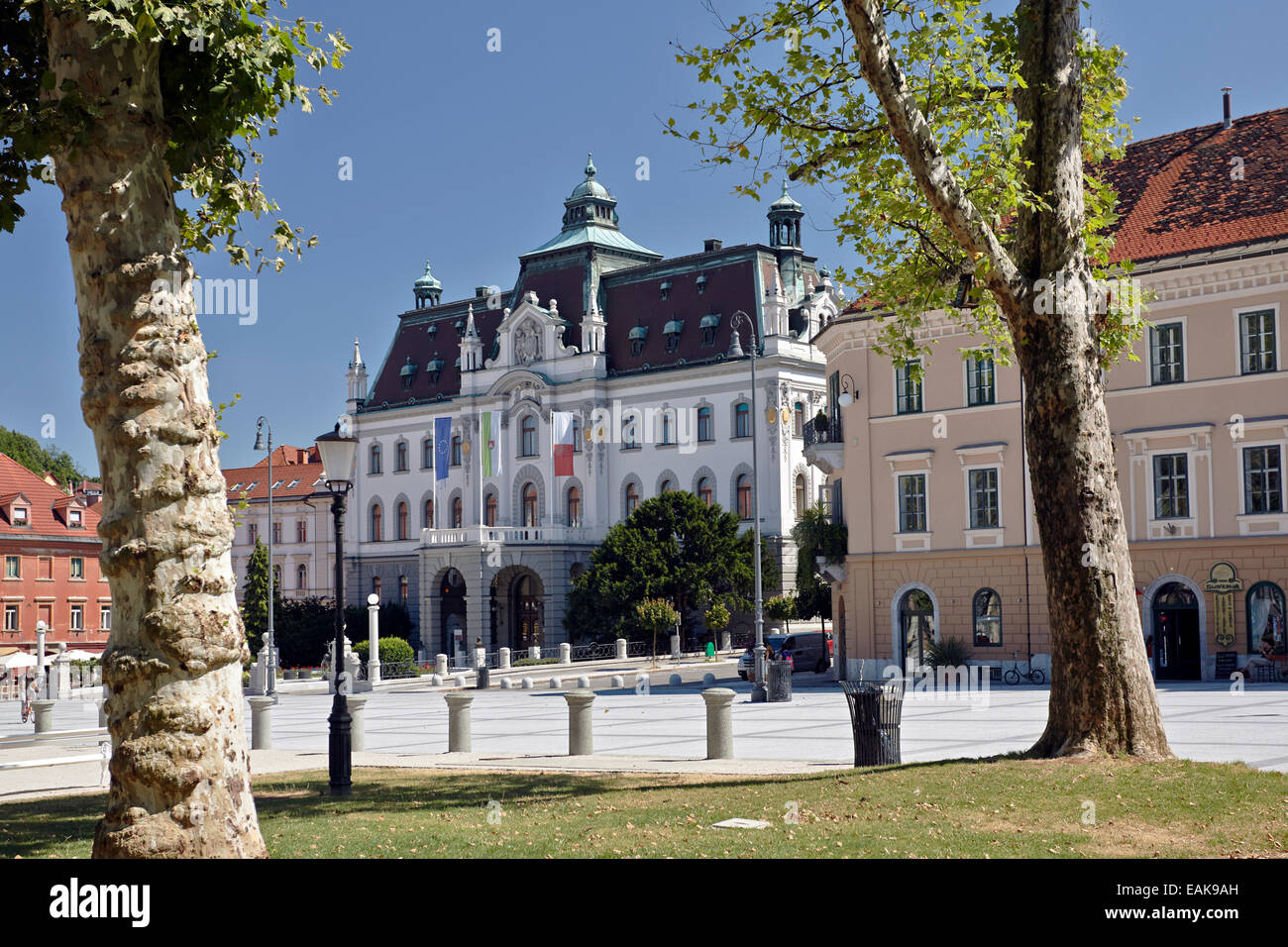 University, Congress Square, Ljubljana, Slovenia Stock Photo