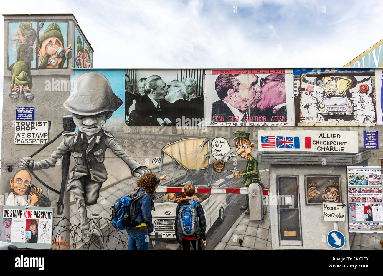 Berlin Wall, graffiti, Berlin, Berlin, Germany Stock Photo