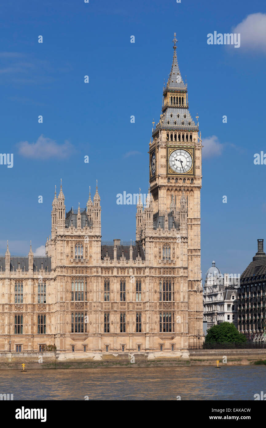 Houses of Parliament, Big Ben, and Thames, London