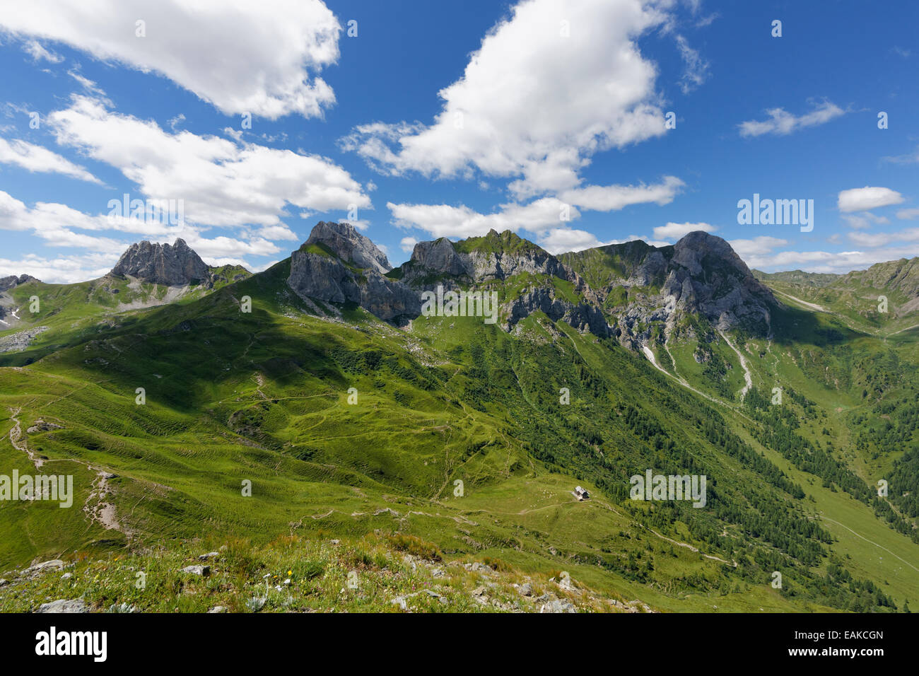 Mountains of Hochweissstein, Hochalpl and Weisssteinspitze, Giogo Veranis,  Carnic Alps, Lesachtal, Hermagor District, Carinthia Stock Photo - Alamy