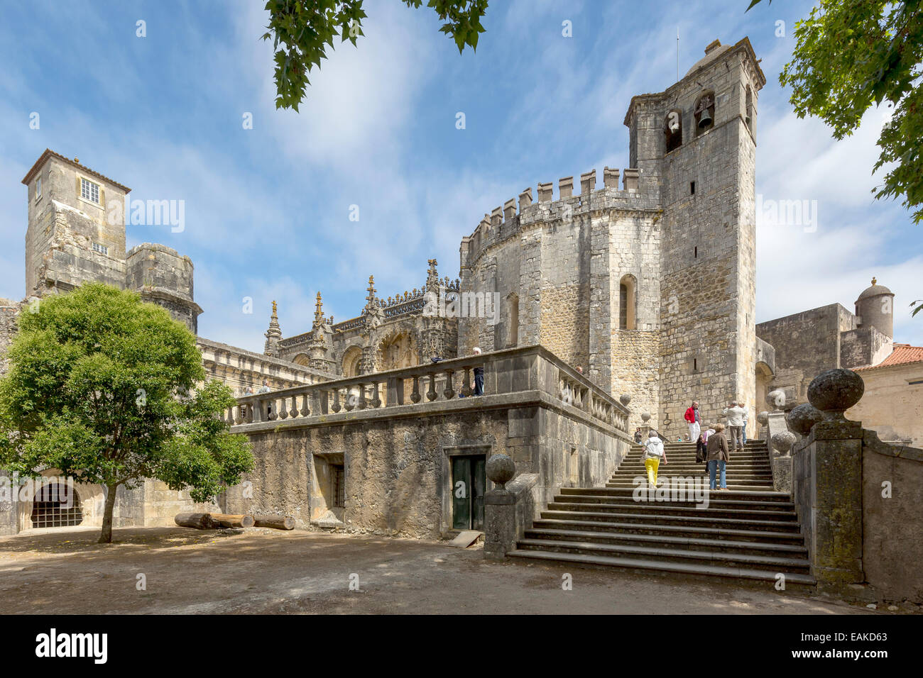 Convento de Cristo, Castle of the Knights Templar, UNESCO World Cultural Heritage Site, Tomar, Santarém District, Portugal Stock Photo