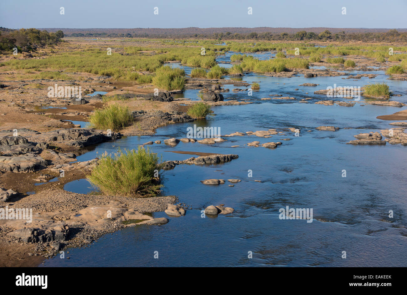 KRUGER NATIONAL PARK, SOUTH AFRICA - Olifants River. Stock Photo