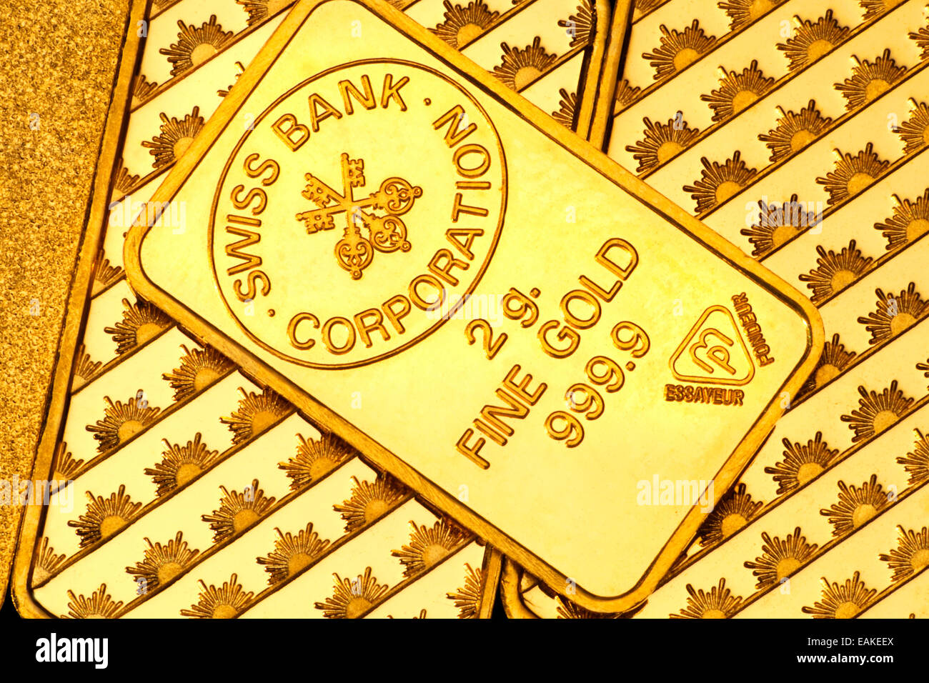 Small gold bars, 2g and 5g Stock Photo Alamy