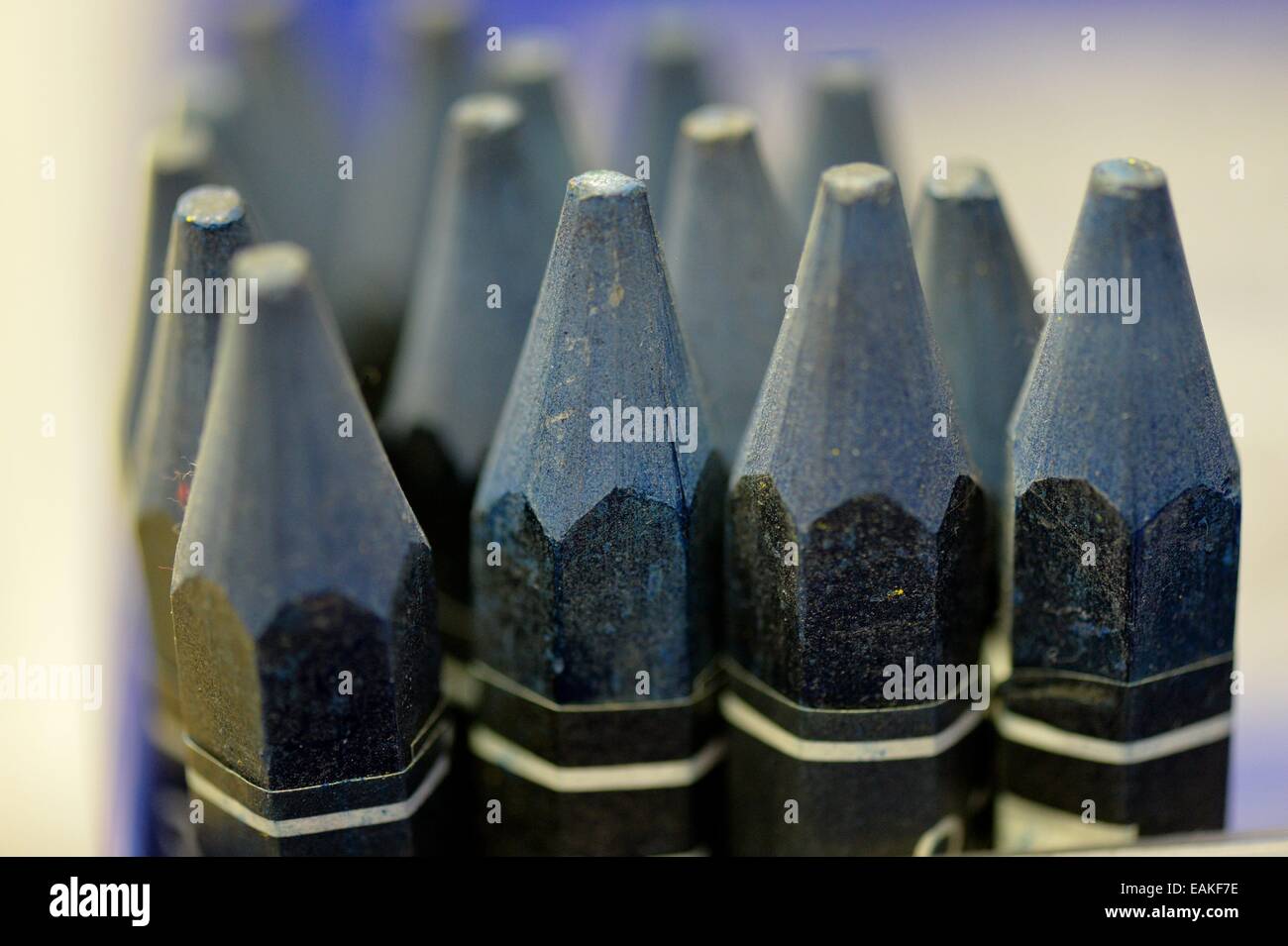 Wax crayon in a store in Germany, City of Osterode, 13. November 2014. Photo: Frank May Stock Photo