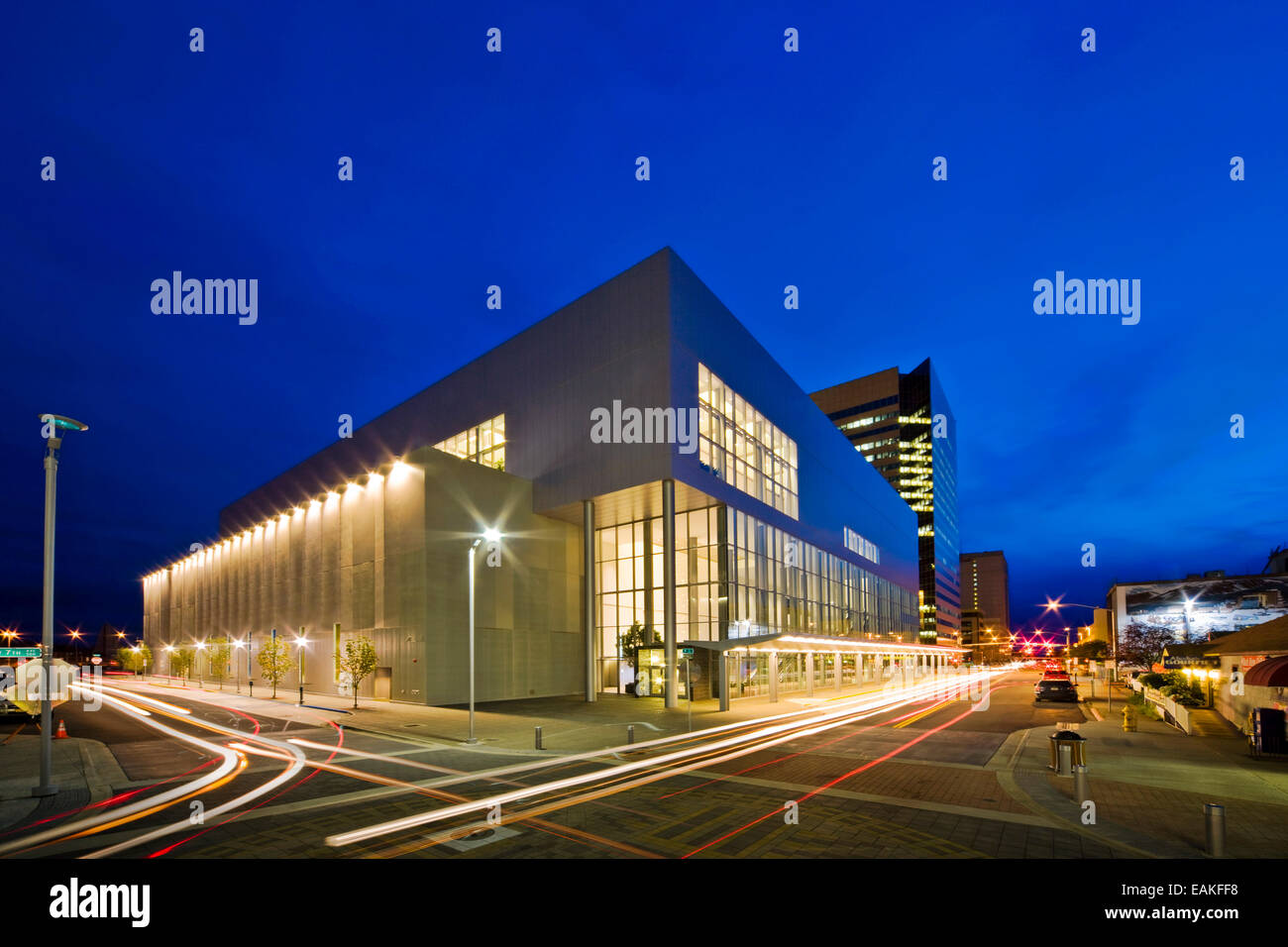 Night View Of The Dena'ina Civic & Convention Center In Anchorage ...