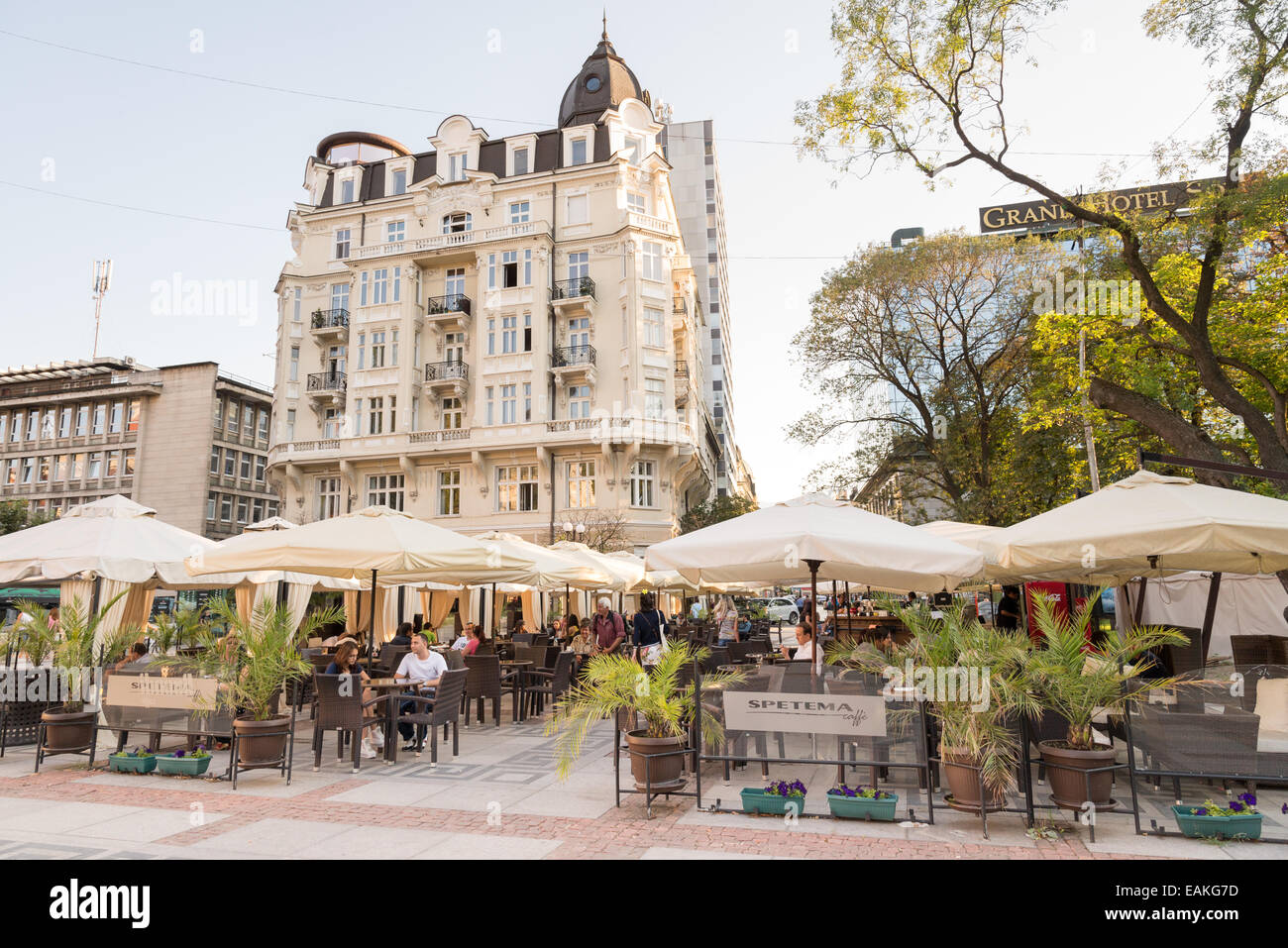 Cafe bar in City Garden, Sofia, Bulgaria Stock Photo Alamy