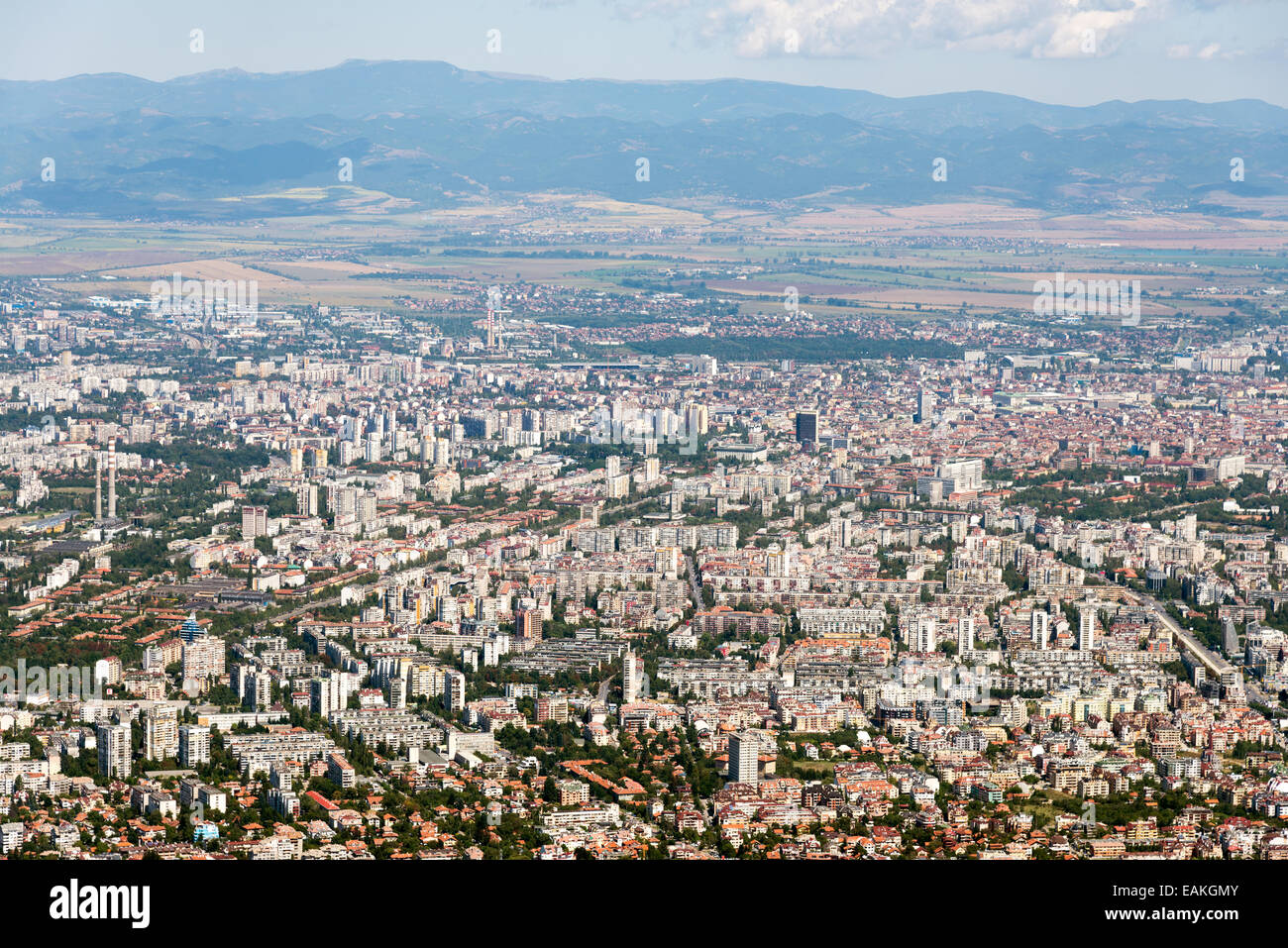 View of Sofia from Vitosha mountain, Bulgaria Stock Photo - Alamy