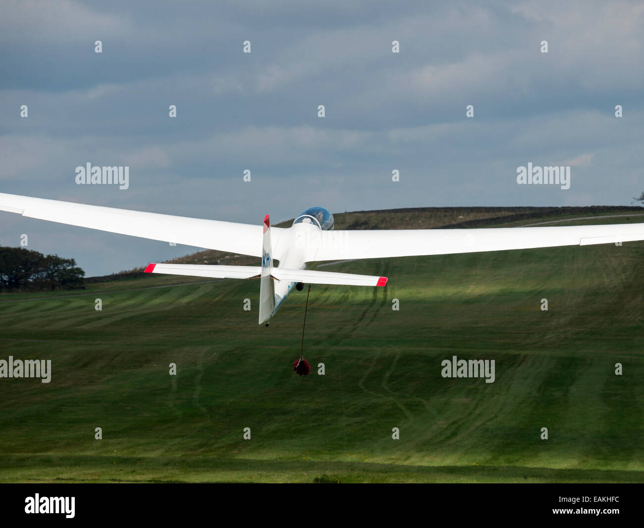 glider at the derbyshire and lancashire Gliding Club,at Great Hucklow