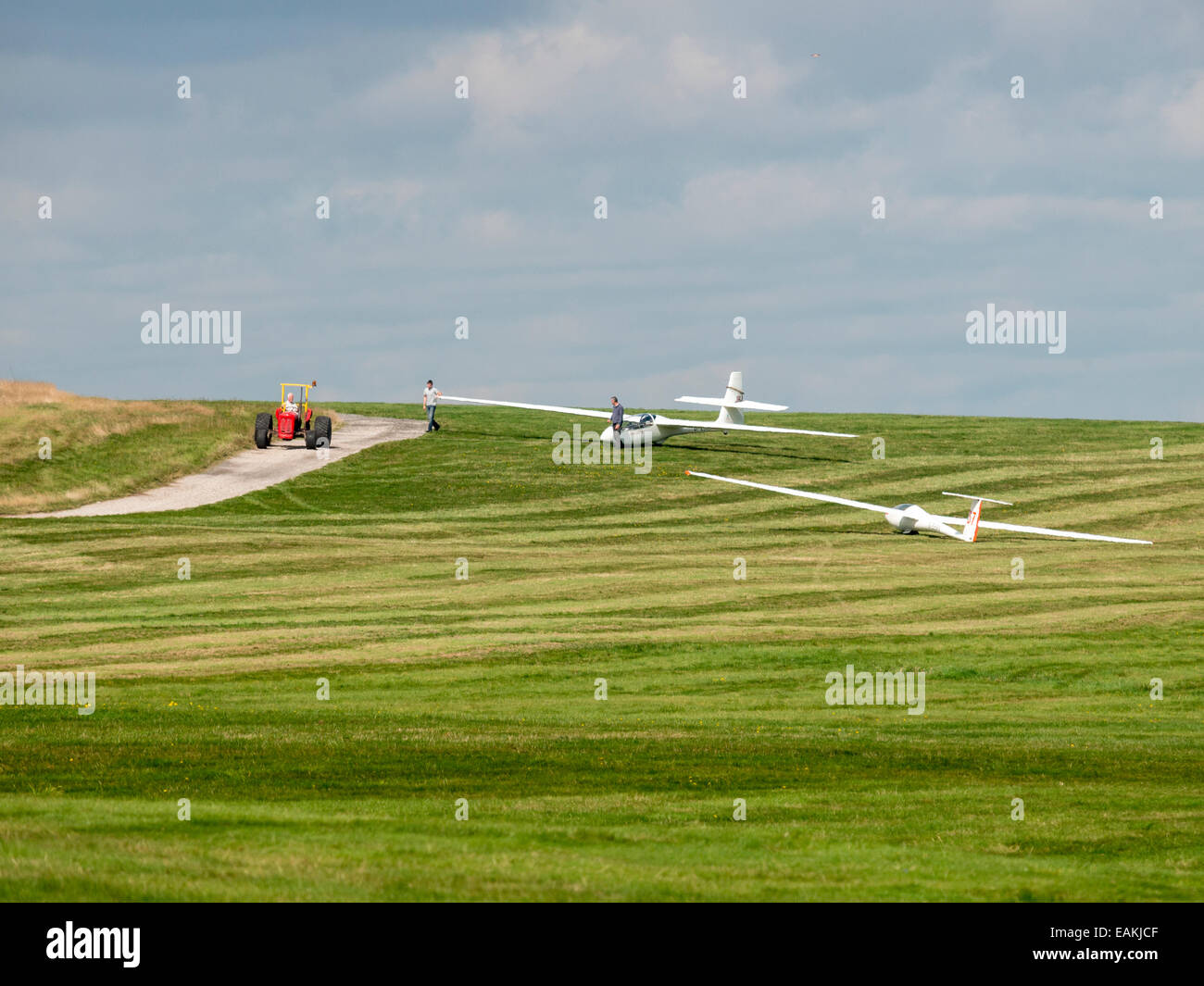 glider at the derbyshire and lancashire Gliding Club,at Great Hucklow