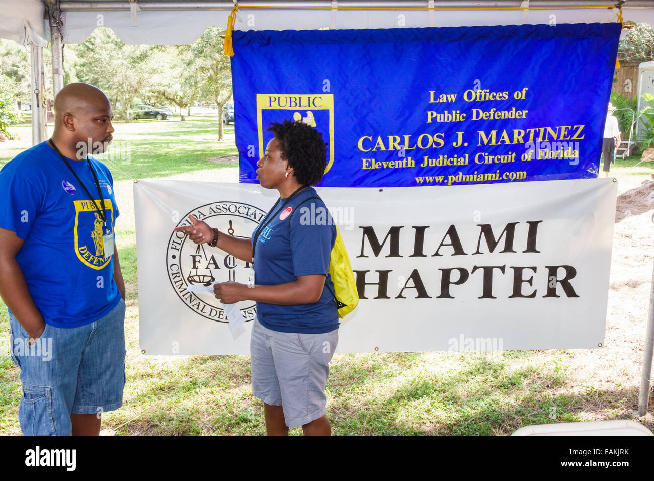 Miami Florida,Hialeah,Amelia Earhart Park,Kozyak Annual Minority Mentoring Picnic,networking,work,law firm,judges,lawyers,law students,bar bars associ Stock Photo