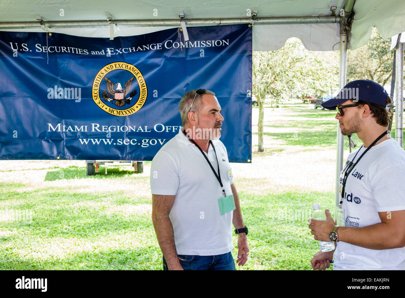 Miami Florida,Hialeah,Amelia Earhart Park,Kozyak Annual Minority Mentoring Picnic,networking,work,law firm,judges,lawyers,law students,bar bars associ Stock Photo