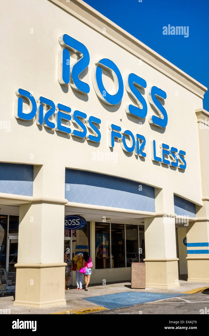 Miami Florida,Hialeah,Ross Dress for Less,discount department  store,front,entrance,shopping shopper shoppers shop shops market markets  marketplace buy Stock Photo - Alamy