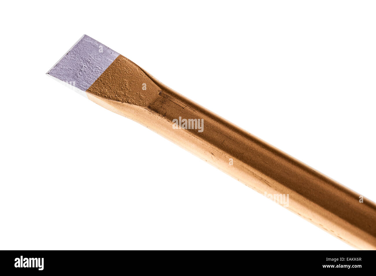 a cold chisel isolated over a white background Stock Photo