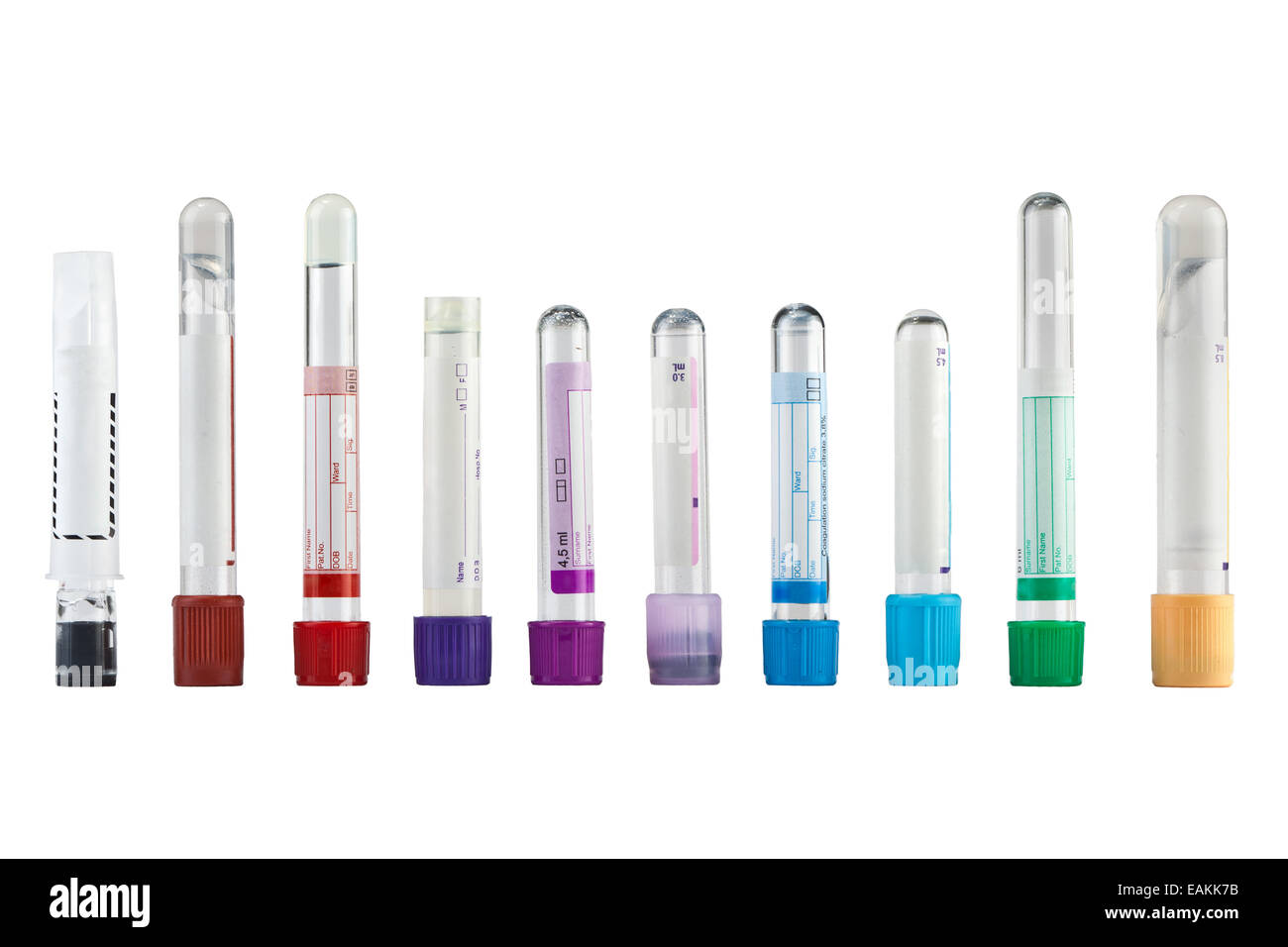 vacuum tubes for collecting blood samples in the lab Stock Photo Alamy