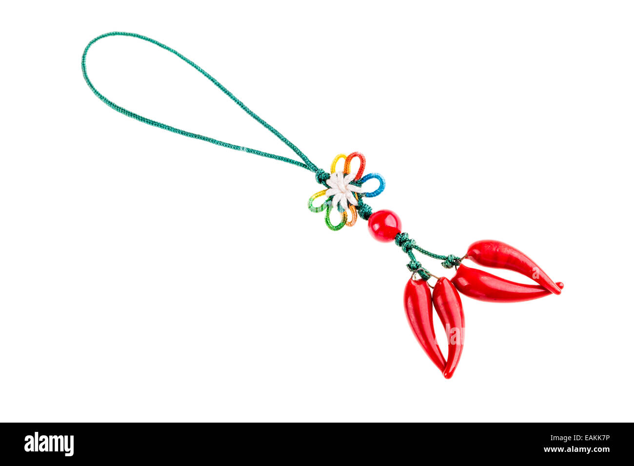 a typical neapolitan lucky charm talisman isolated over a white background Stock Photo