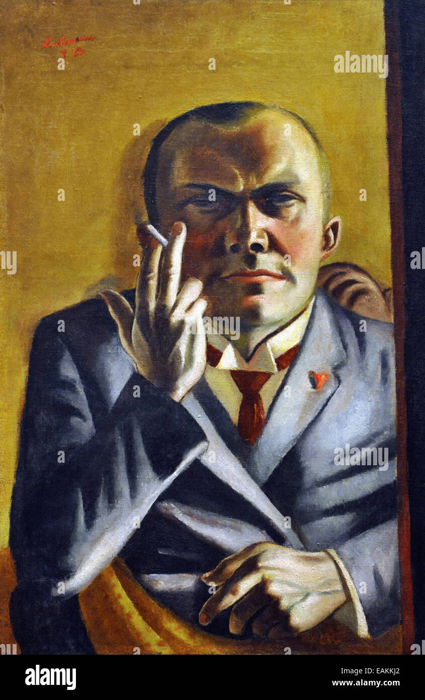 Max Beckmann Self-Portrait with a Cigarette Stock Photo