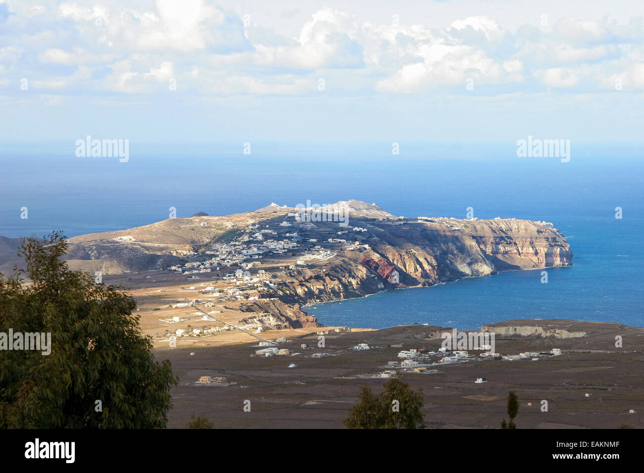 Rural & rugged landscape of Santorini, Greece. Stock Photo