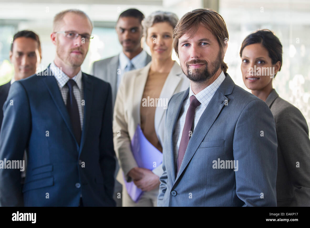 Group portrait of successful office team Stock Photo