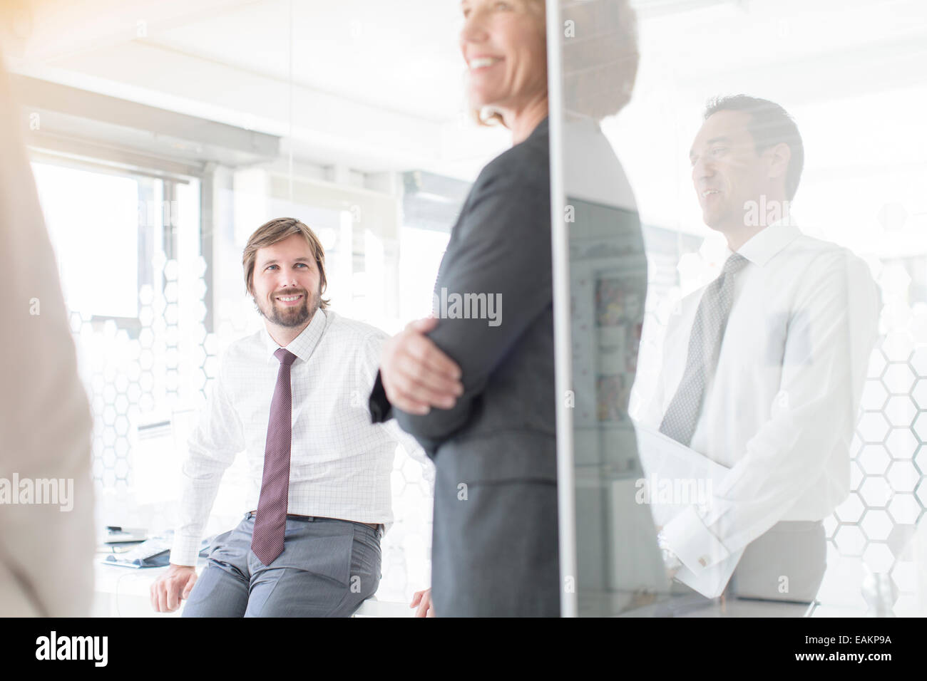 People having meeting in modern office Stock Photo