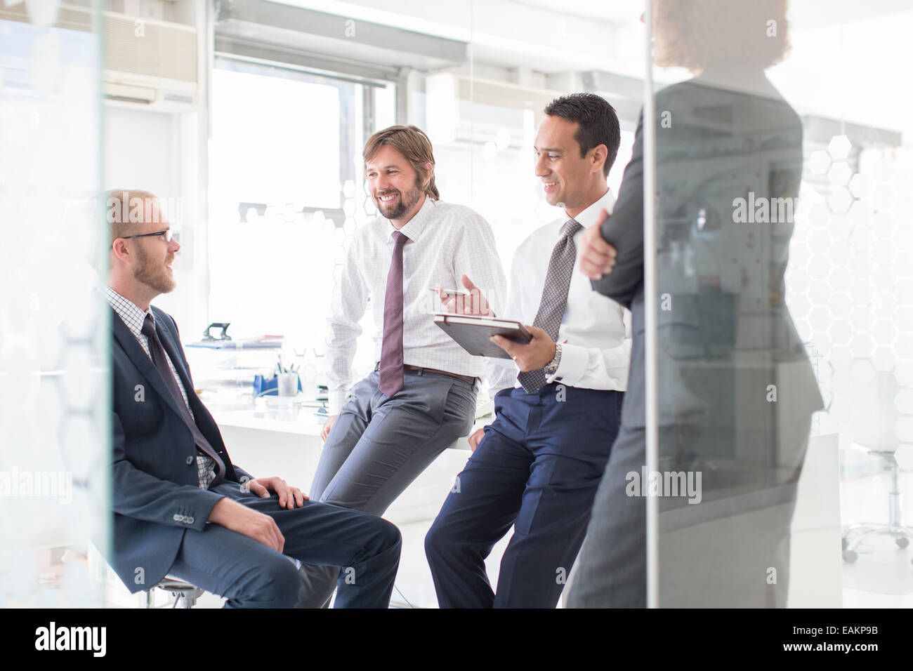 Businesspeople having meeting in modern office Stock Photo