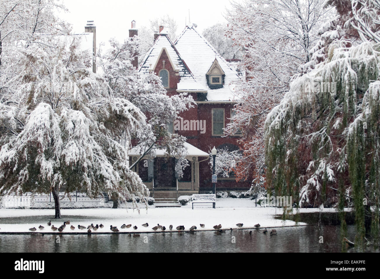 Columbus, Ohio, USA. 17th Nov, 2014. A local German Village residence