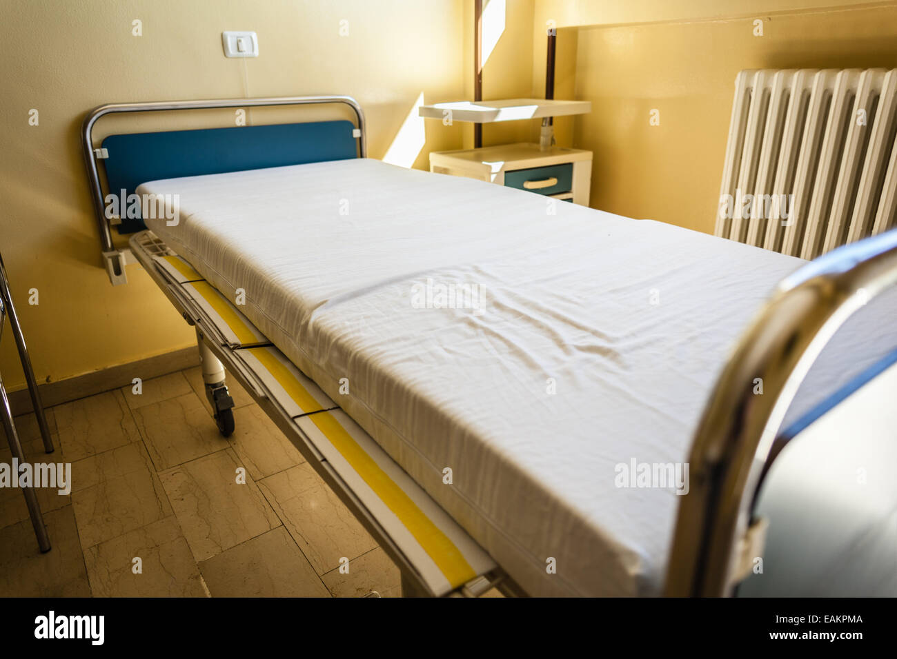 a retro styled hospital bed in the ward Stock Photo - Alamy