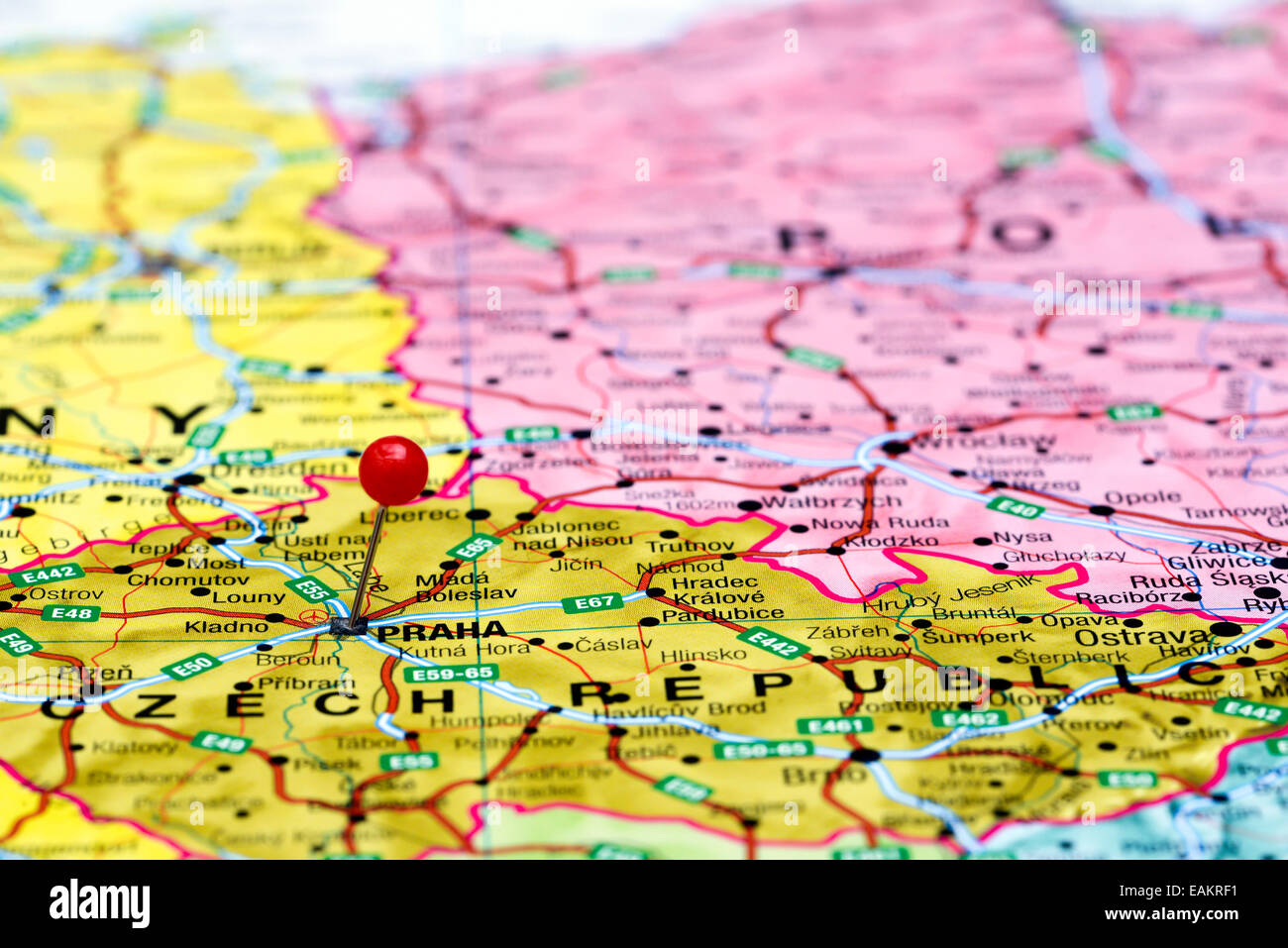 Czech map hi-res stock photography and images - Alamy