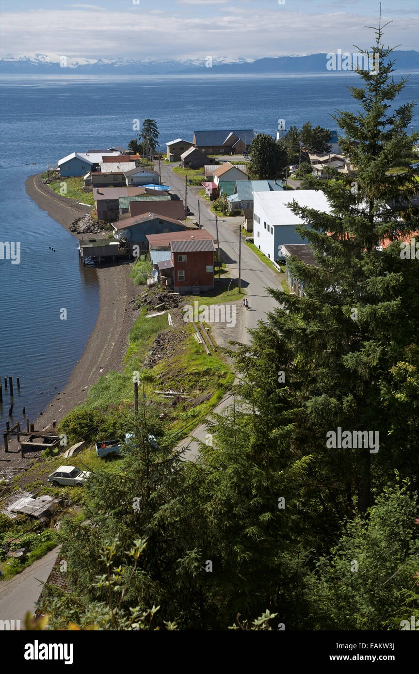 Aerial View Of *Old Town* In The Village Of Kake In Southeast, Alaska